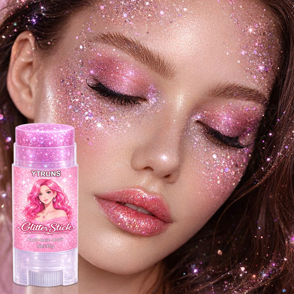 Body Shimmer Lotion - YTRUNS Star Glitter Gel Stick 15g,