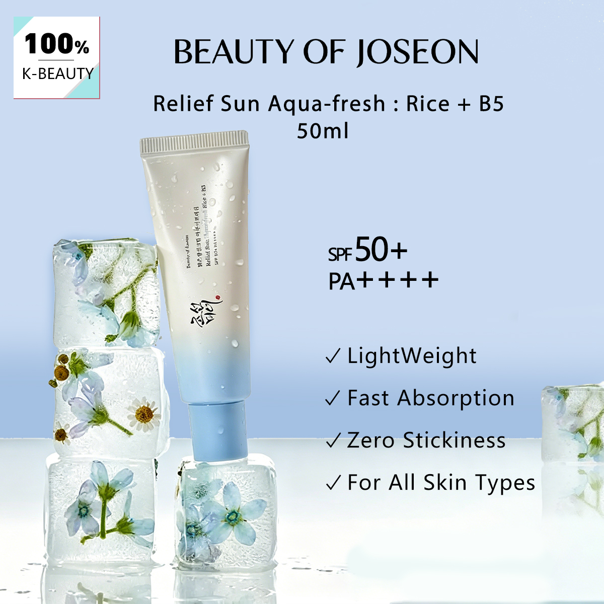 Beauty Of Joseon Makeup - Beauty of Joseon Relief Sun Aqua-Fresh:Rice+B5