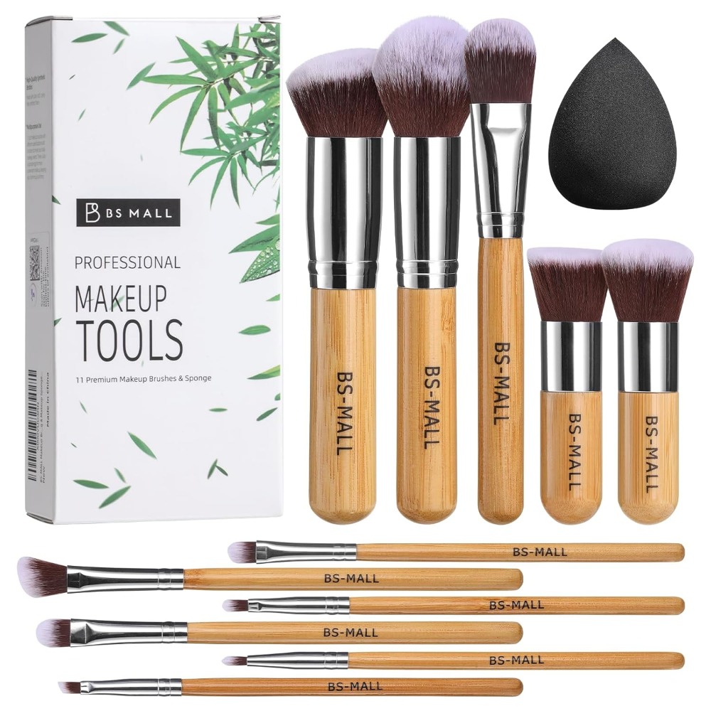 Beauty Makeup Background - BS-MALL Makeup Brush Set 11Pcs Bamboo