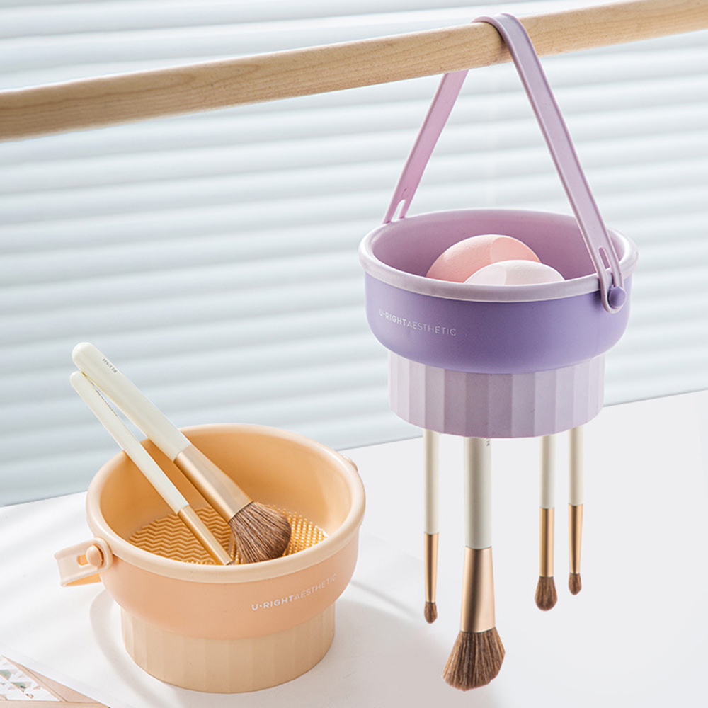 Beauty Makeup Background - Makeup Brush Cleaning Bucket Washing And