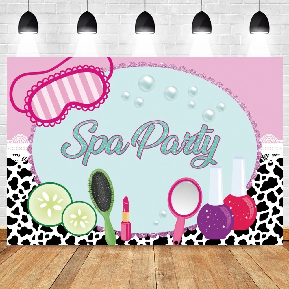 Spa Party Themed Backdrop for  – Beauty Makeup Girl Photo Bewertung und Preis