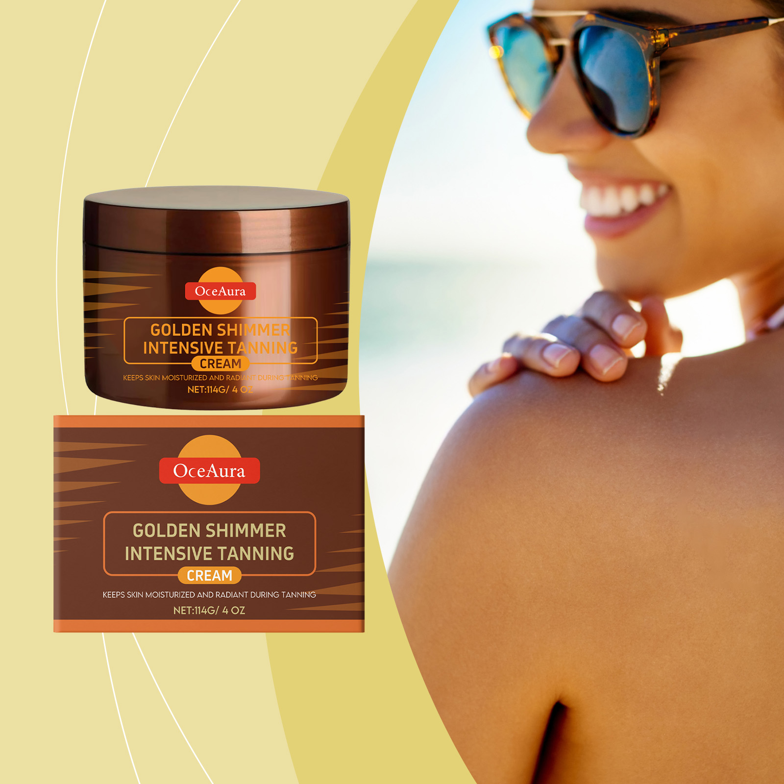 Oceaura Tanning Cream Anti-Ult – Body Shimmer Lotion Bewertung und Preis