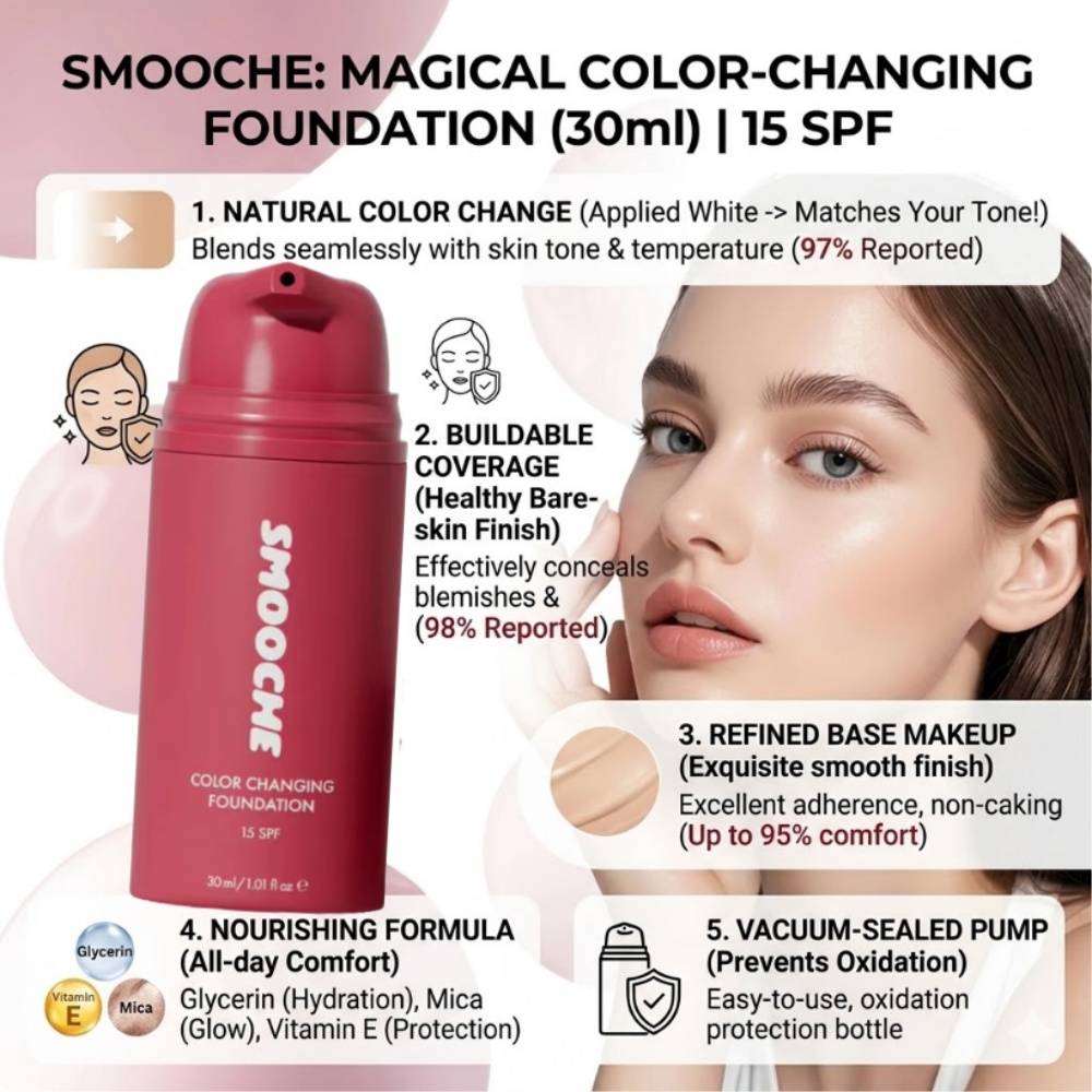 SMOOCHE Color Changing Foundat – Beauty Natural Makeup Bewertung und Preis