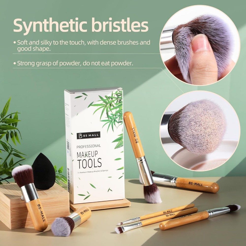 BS-MALL Makeup Brush Set 11Pcs – Beauty Makeup Background Bewertung und Preis