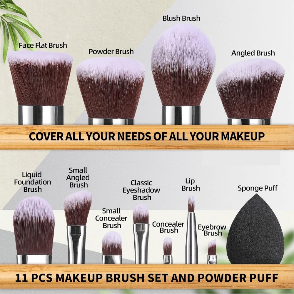 BS-MALL Makeup Brush Set 11Pcs – Beauty Makeup Background Bewertung und Preis