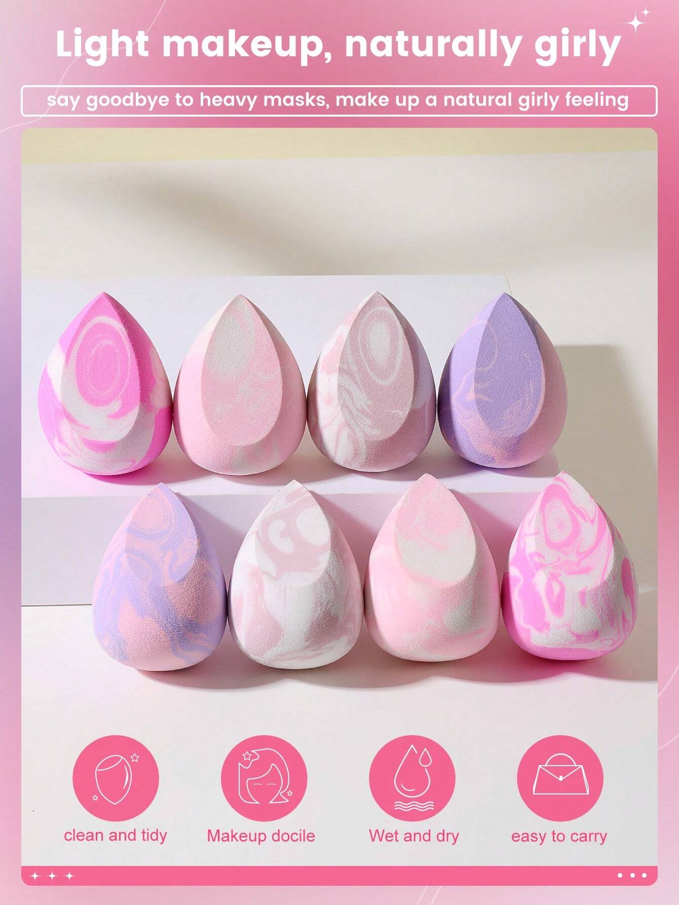 8PCS Soft Elastic Multifunctio – Woman Beauty Makeup Bewertung und Preis