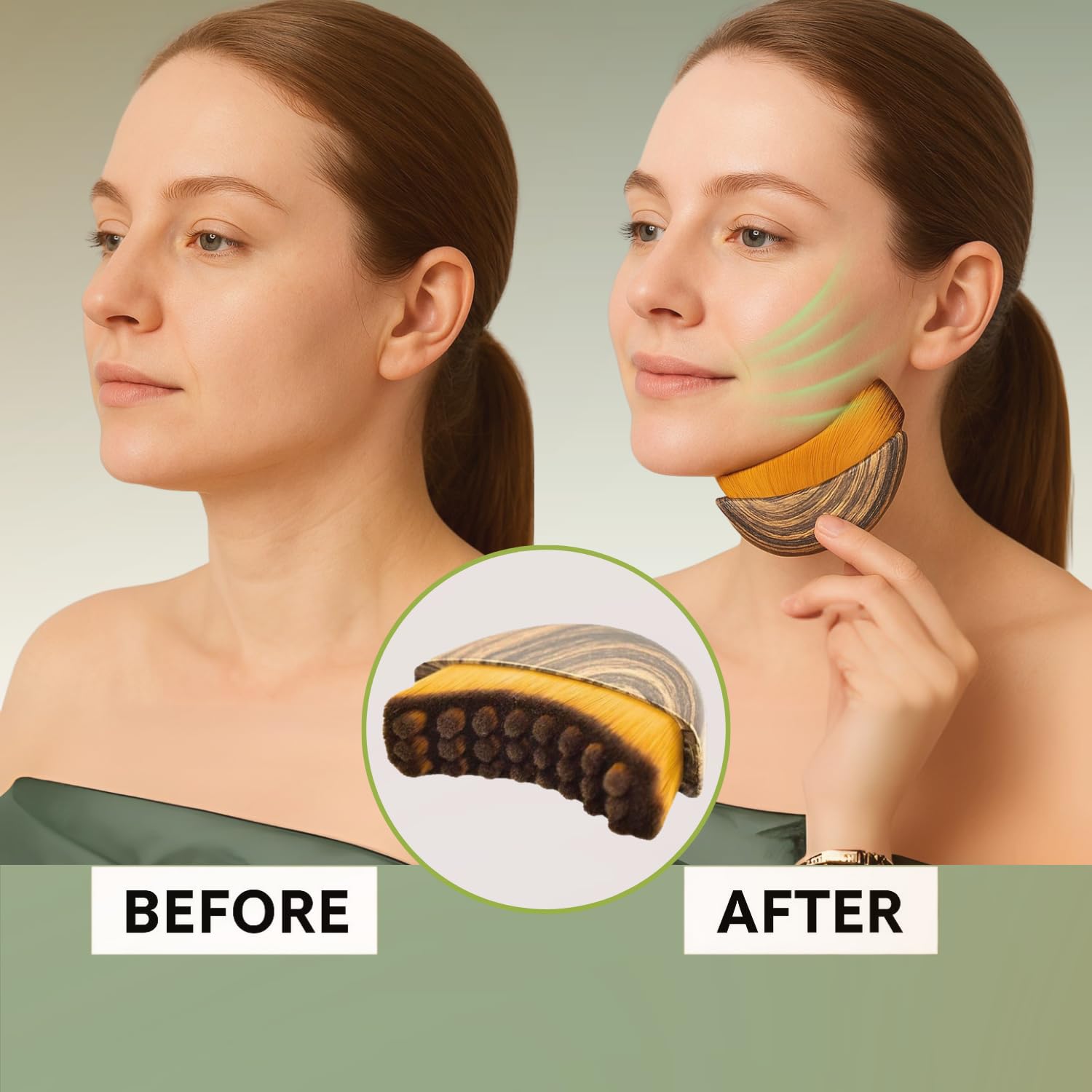Lymphatic Contour Face Brush,  – Beauty Queen Makeup Bewertung und Preis