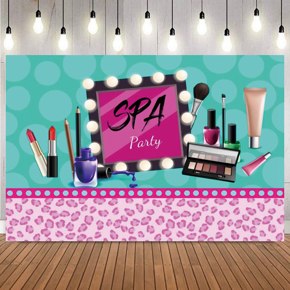 Spa Party Themed Backdrop for  – Beauty Makeup Girl Photo Bewertung und Preis