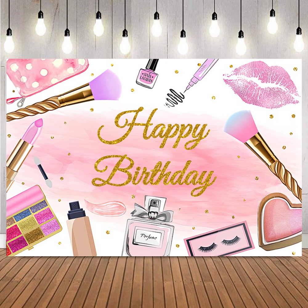 Spa Party Themed Backdrop for  – Beauty Makeup Girl Photo Bewertung und Preis