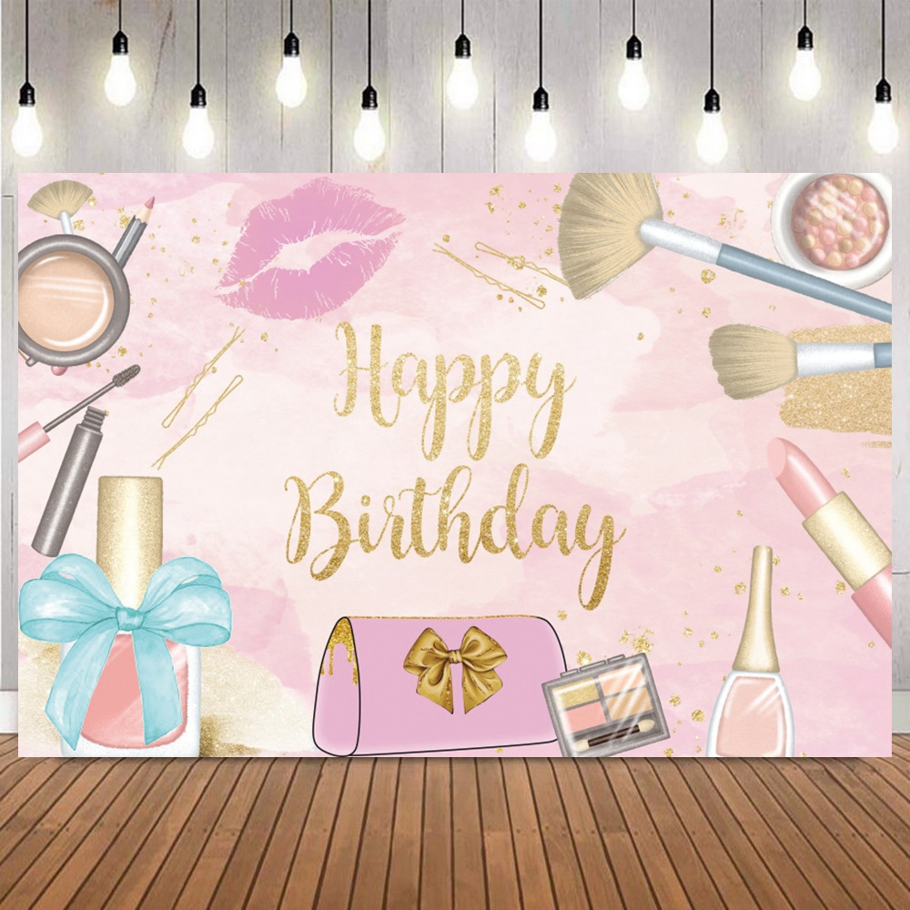 Spa Party Themed Backdrop for  – Beauty Makeup Girl Photo Bewertung und Preis