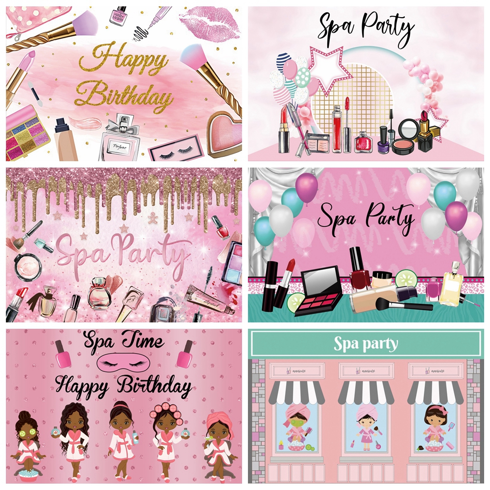 Spa Party Backdrop Pamper Prin – Beauty Makeup Girl Photo Bewertung und Preis