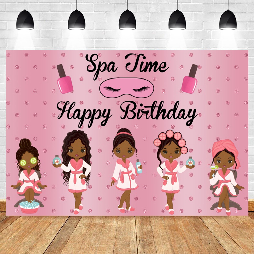 Spa Party Backdrop Pamper Prin – Beauty Makeup Girl Photo Bewertung und Preis