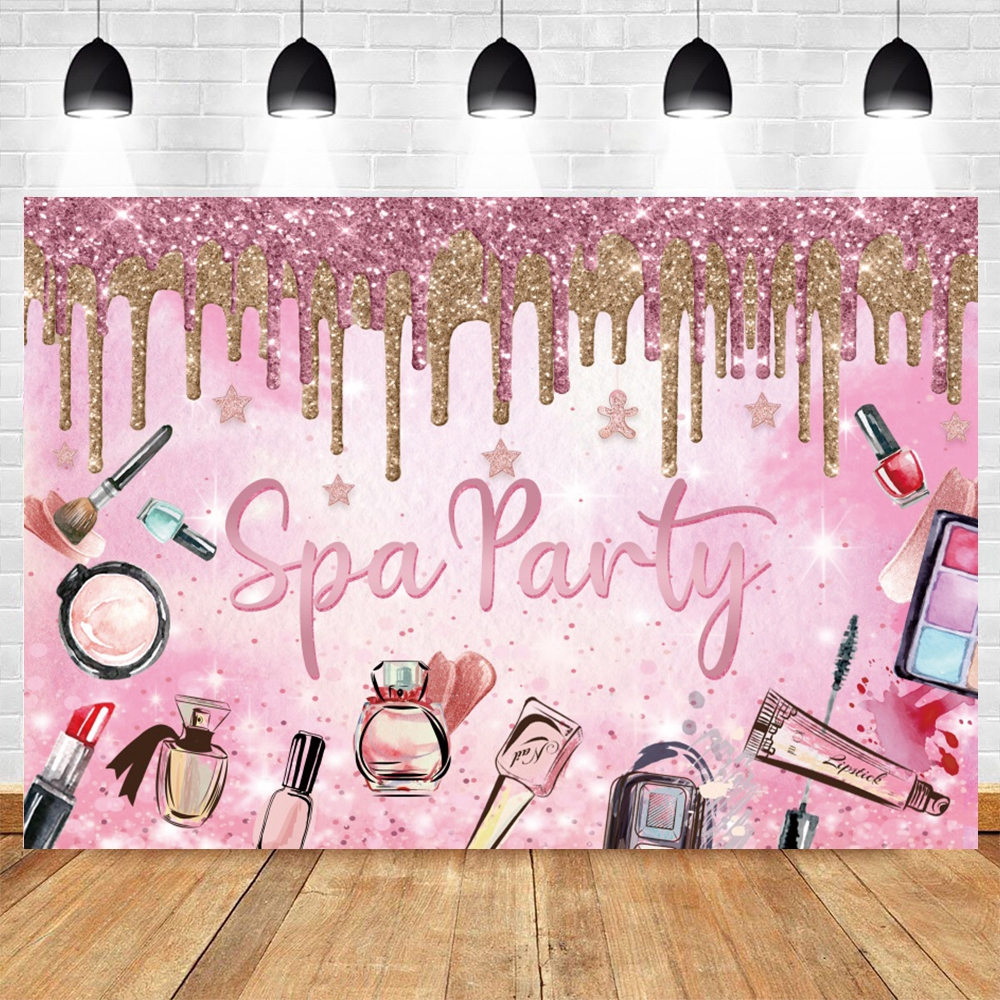 Spa Party Backdrop Pamper Prin – Beauty Makeup Girl Photo Bewertung und Preis