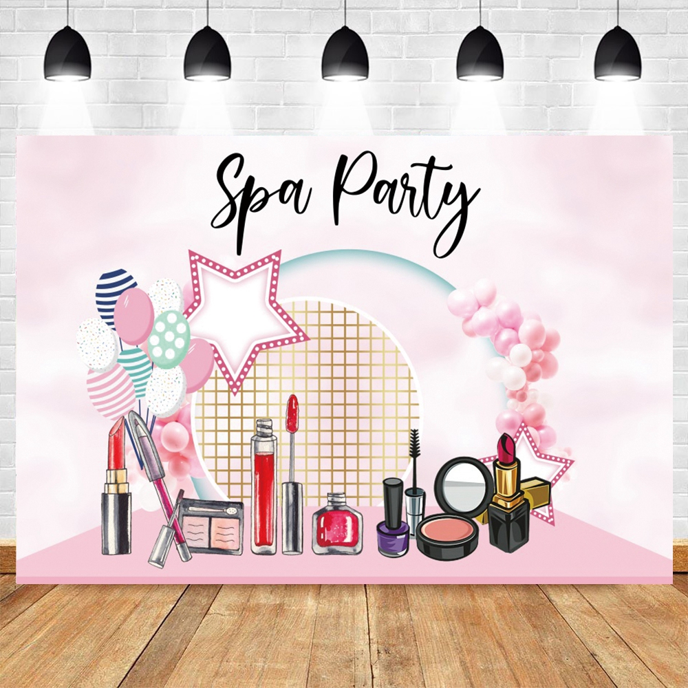 Spa Party Backdrop Pamper Prin – Beauty Makeup Girl Photo Bewertung und Preis