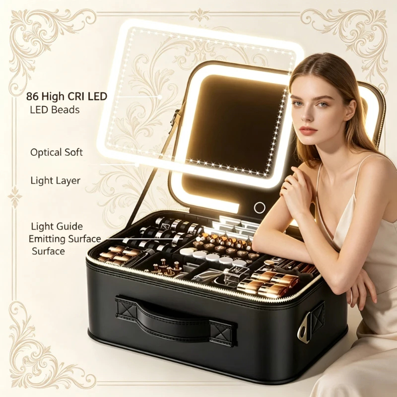 High-End Illuminated Makeup Ca – Beauty Makeup Box Set Bewertung und Preis