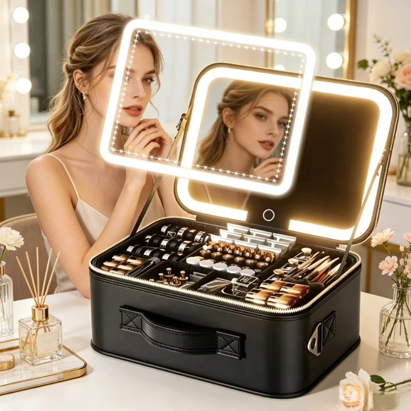 High-End Illuminated Makeup Ca – Beauty Makeup Box Set Bewertung und Preis