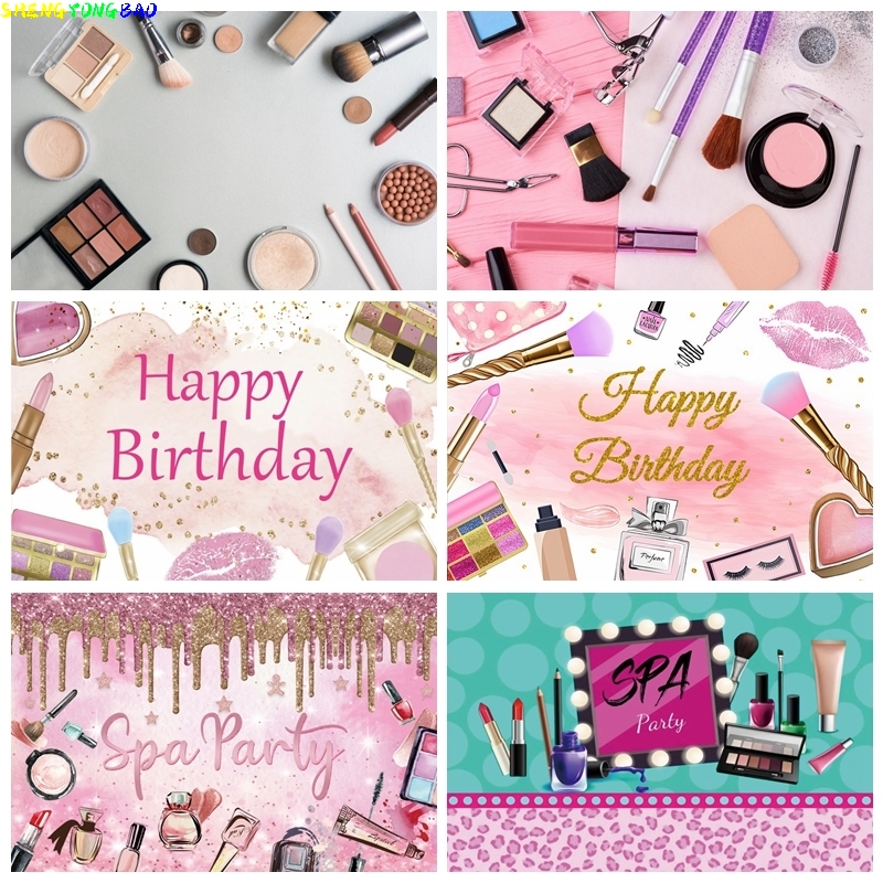 Spa Party Themed Backdrop for  – Beauty Makeup Girl Photo Bewertung und Preis