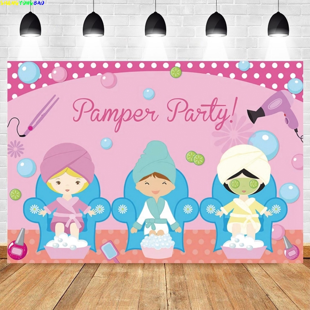 Spa Party Themed Backdrop for  – Beauty Makeup Girl Photo Bewertung und Preis