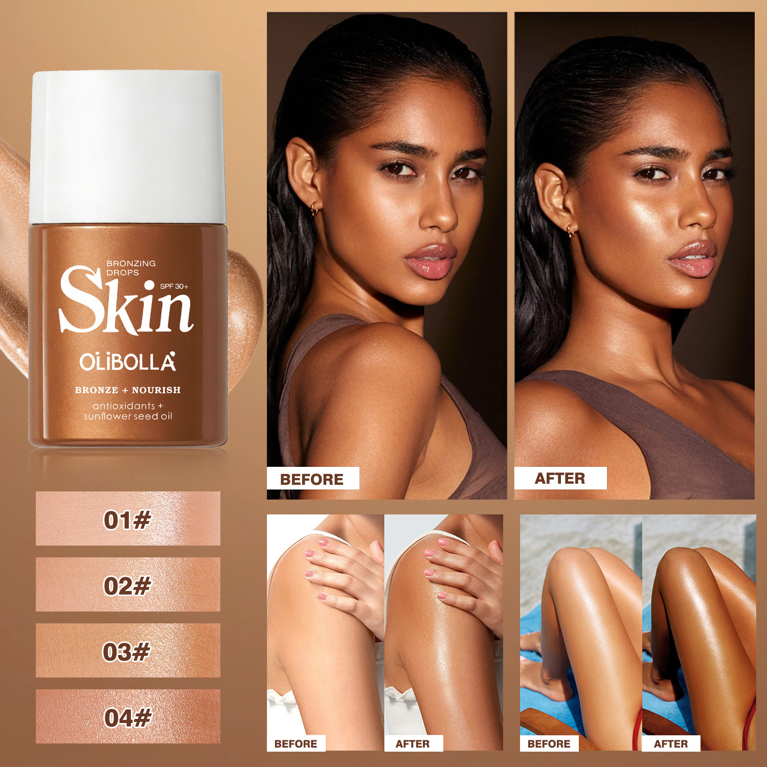 OLIBOLLA 4-Color Bronze Body H – Body Shimmer Lotion Bewertung und Preis