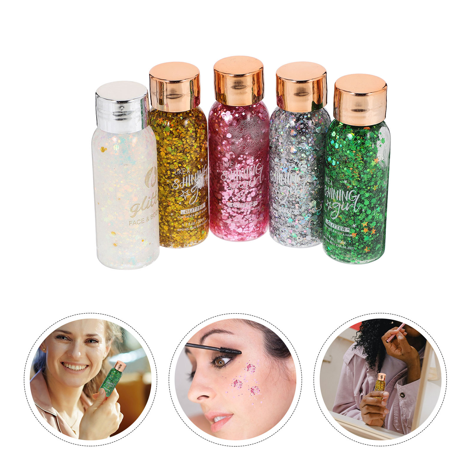 5Pcs Fashion Glitter Body Loti – Body Shimmer Lotion Bewertung und Preis